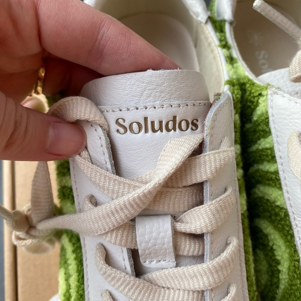 SOLUDOS NWT Ibiza Platform Psychedelic Spiral Green Sneaker in Women’s size 8.5 - Picture 8 of 12